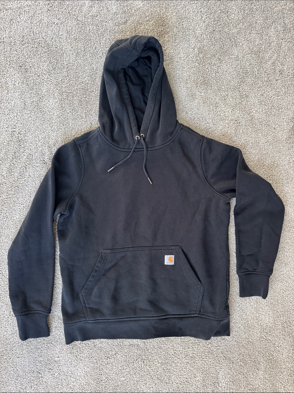 Carhartt Black Pullover Hoodie with Logo Patch